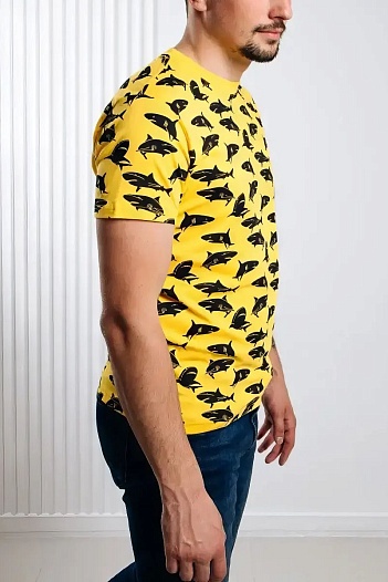 Жёлтая мужская футболка Paul&Shark   