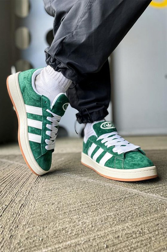 Кроссовки Adidas Campus - Dark Green / White