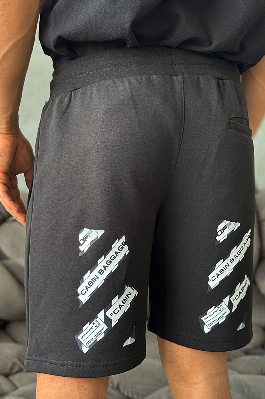 Мужские чёрные шорты Off-White "Cabin Baggage"