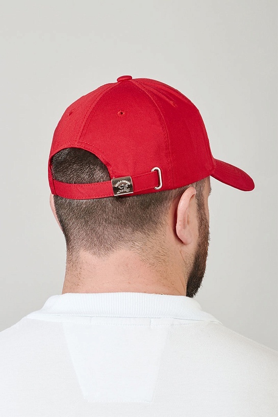 Мужская красная бейсболка Paul & Shark logo-embroidered