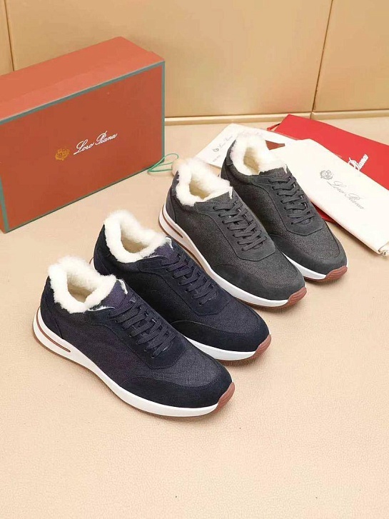 Кроссовки с мехом Loro Piana Week End Walk Evo 