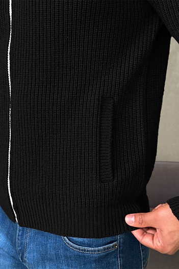 Свитер на молнии Zegna Premium - Black   