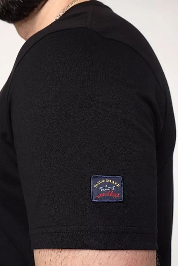 Мужская футболка Paul & Shark logo-patch - Black   