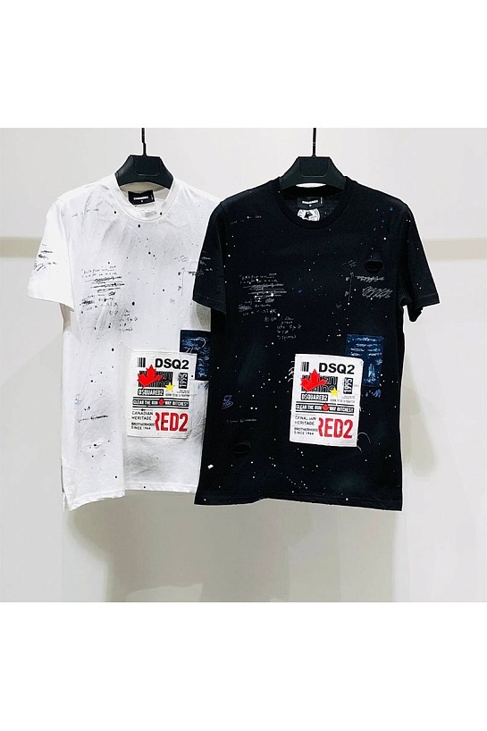 Белая футболка Dsquared2 с нашивкой-логотипом
