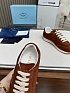 Женские замшевые кроссовки Prada Premium - Brown