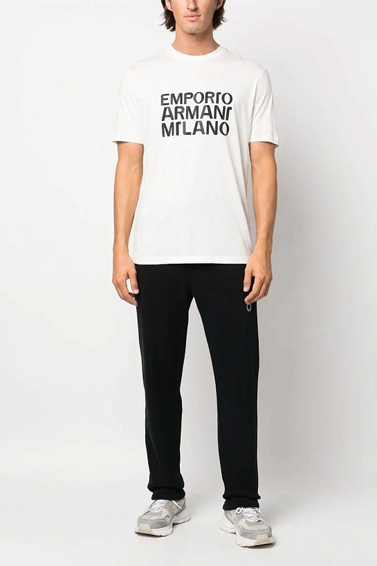 Белая футболка Emporio Armani Milano Pima