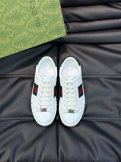 Женские белые кроссовки Gucci Ace   