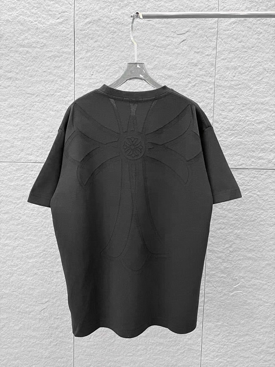 Чёрная оверсайз футболка Chrome Hearts premium
