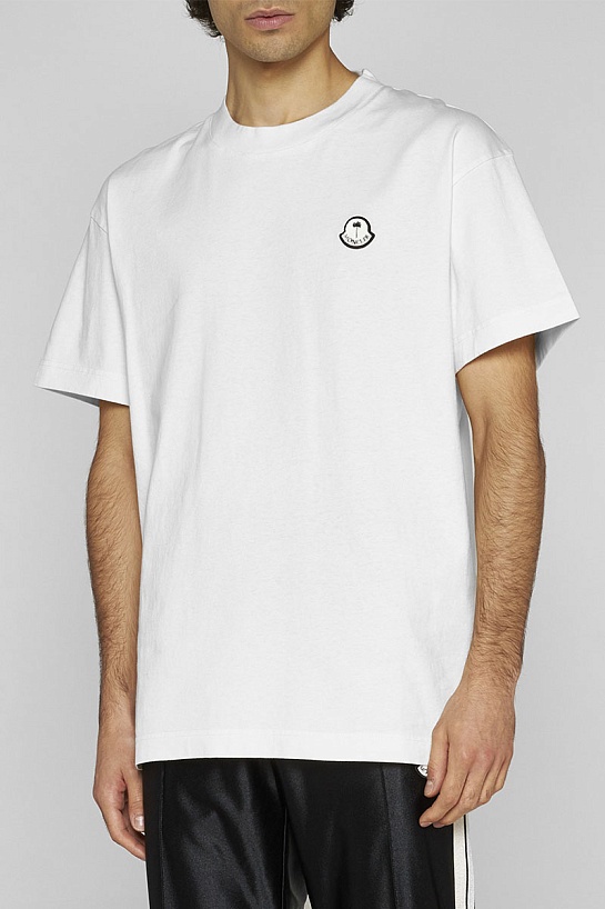 Белая оверсайз футболка Moncler Genius 8 x Palm Angels