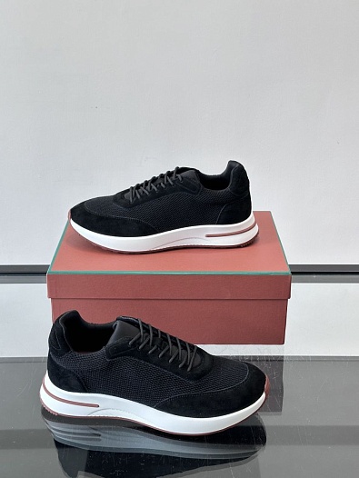 Мужские кроссовки Loro Piana Week End Walk - Black   