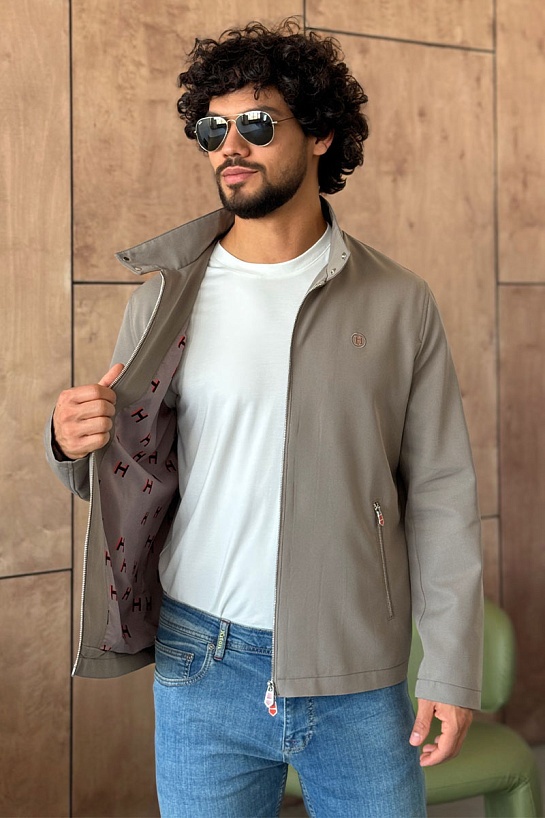 Мужская серая куртка Hermes