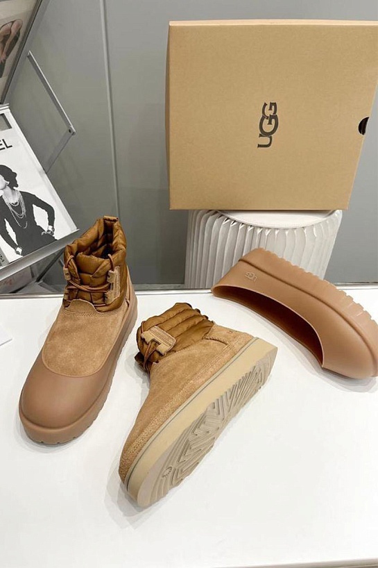 Ботинки с мехом UGG Classic Mini Lace-Up - Chestnut