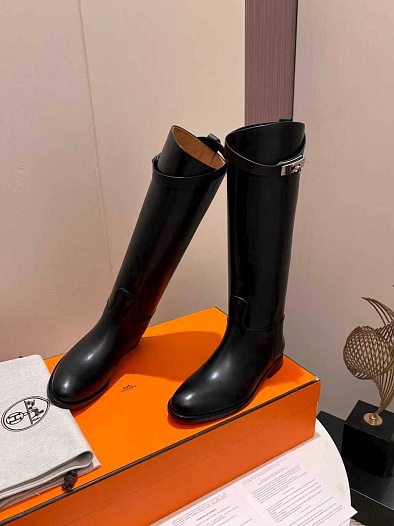 Женские кожаные сапоги Hermes Jumping premium   
