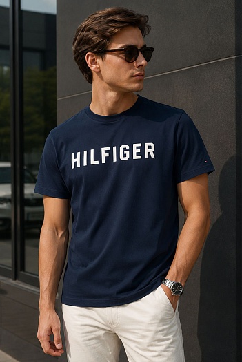 Футболка тёмно-синего цвета Tommy Hilfiger Lounge   