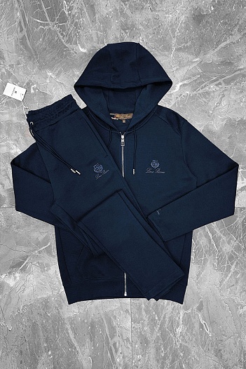 Спортивный костюм Loro Piana logo-embroidered - Navy   