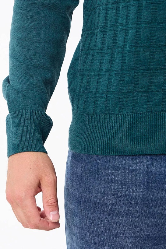 Мужской джемпер Tommy Hilfiger logo-embroidered - Green