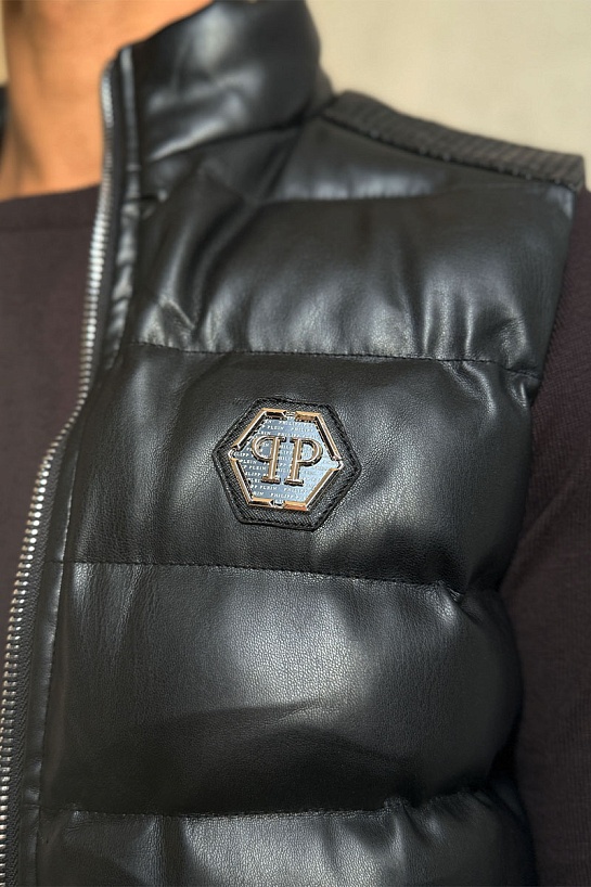 Чёрный мужской жилет Philipp Plein
