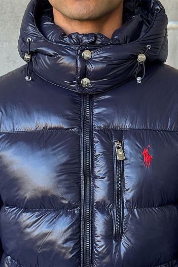 Куртка тёмно-синего цвета Polo Ralph Lauren pony-embroidered   