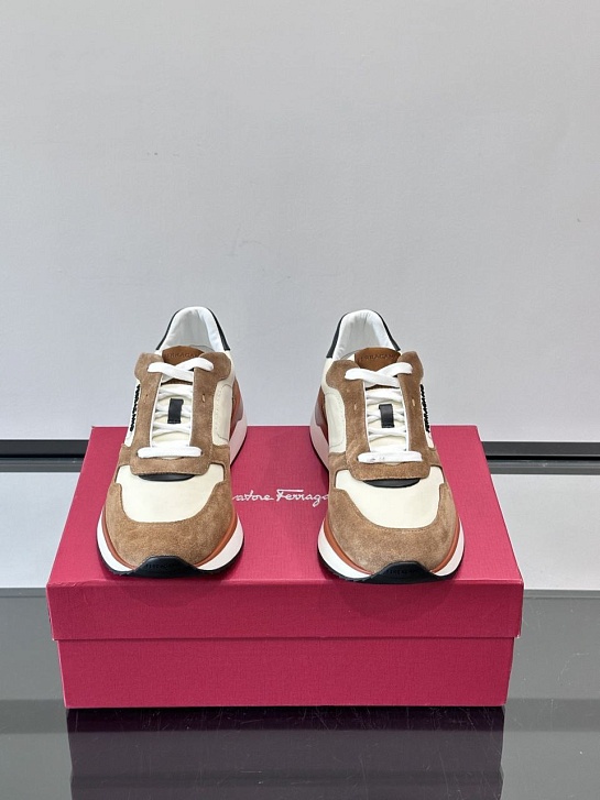 Мужские комбинированные кроссовки Salvatore Ferragamo