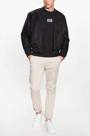 Мужская чёрная футболка Calvin Klein Gloss Stencil Logo   