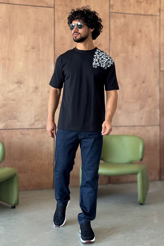 Мужская чёрная футболка Y-3 Yohji Yamamoto