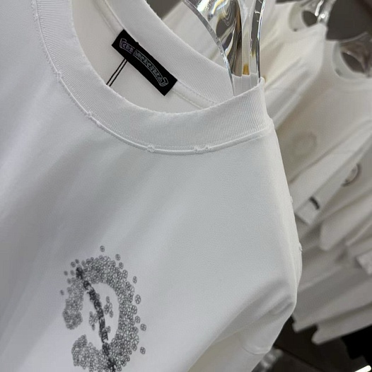 Белая оверсайз футболка Chrome Hearts Premium   