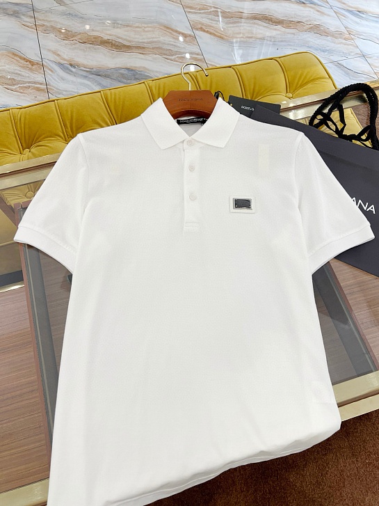 Мужское поло Dolce & Gabbana Premium - White