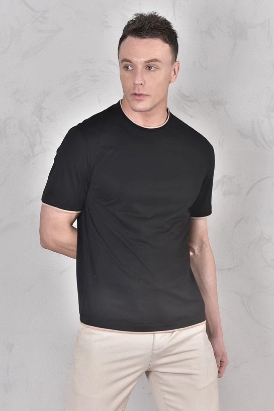 Футболка Brunello Cucinelli Premium layered-effect - Black