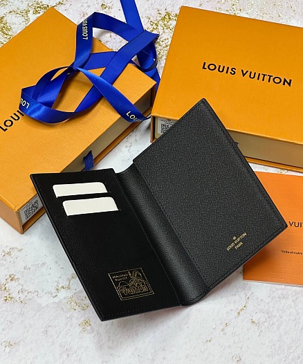 Кожаная обложка для паспорта Louis Vuitton Premium 10x14x2.5 см   