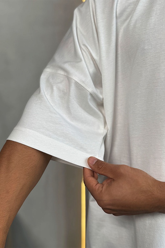 Белая оверсайз футболка Palm Angels Blurred Logo