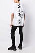 Футболка белого цвета Balmain Paris logo-print