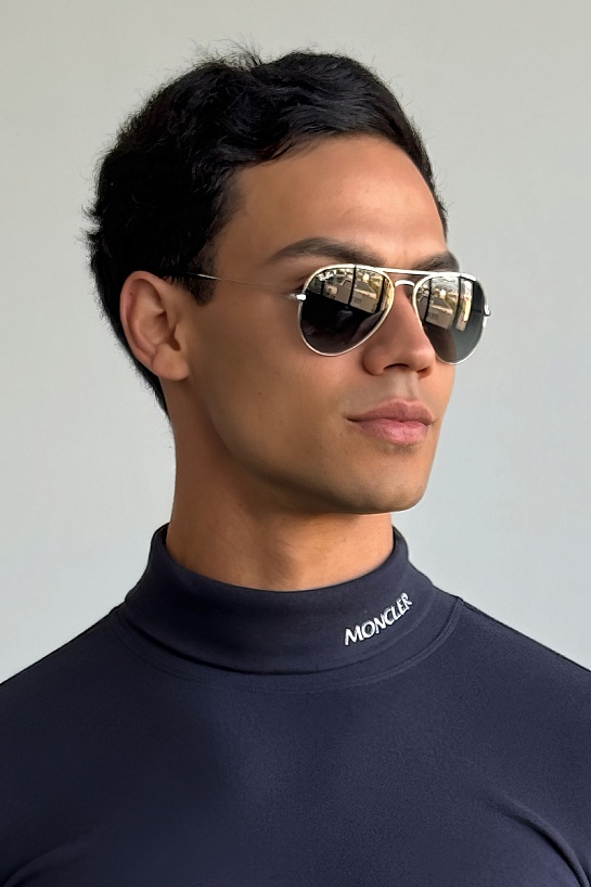 Солнцезащитные очки Ray-Ban Aviator Large Metal - Black / Silver