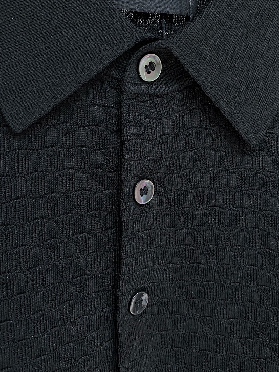 Мужское чёрное поло Kiton premium