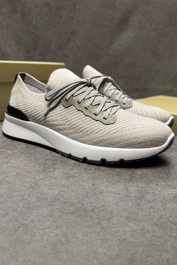 Мужские кроссовки Brunello Cucinelli knitted - Light Beige   