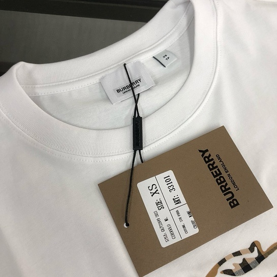 Мужская белая футболка Burberry Premium