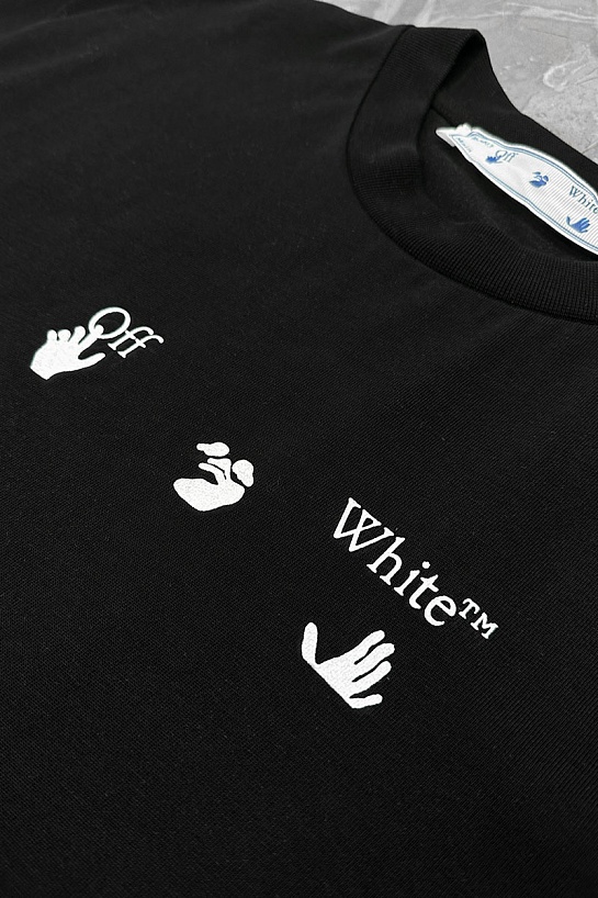 Чёрная оверсайз футболка Off-White Flash Date Camera