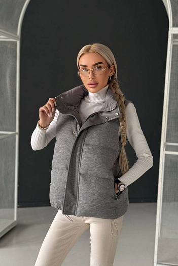 Женская серая жилетка Loro Piana premium   