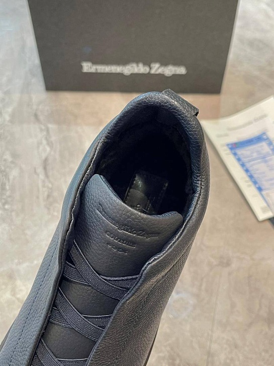 Кроссовки с мехом Ermenegildo Zеgnа Triple Stitch - Grey