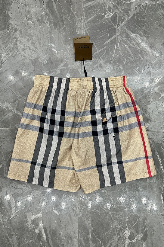 Мужские бежевые шорты Burberry London Check