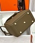 Женская кожаная сумка Hermes Lindy Premium 26x18x13 см - Olive