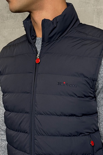 Мужской тёмно-синий жилет Kiton   