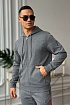 Серый спортивный костюм Moncler logo-embroidered