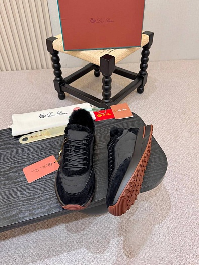 Кроссовки с мехом Loro Piana Week End Walk Evo premium   