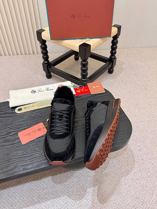 Кроссовки с мехом Loro Piana Week End Walk Evo premium