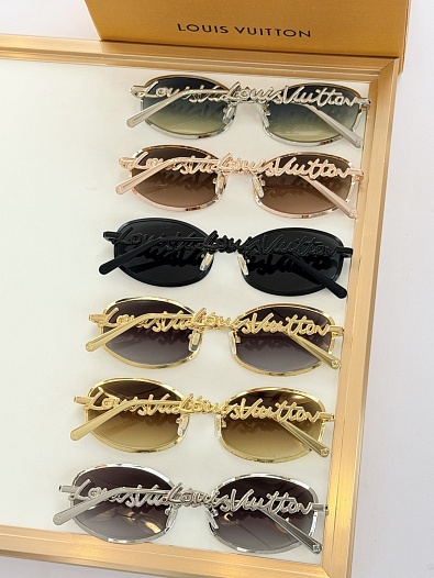 Солнцезащитные очки Louis Vuitton Script Metal Round   