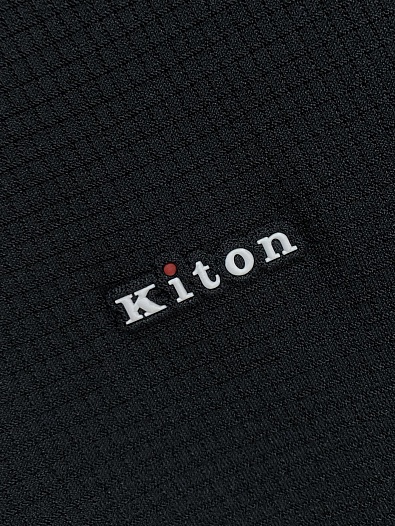 Мужское чёрное поло Kiton premium   
