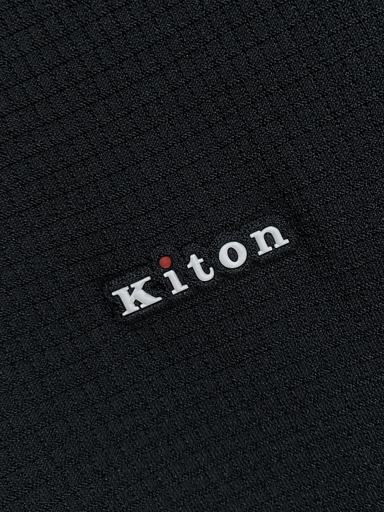 Мужское чёрное поло Kiton premium
