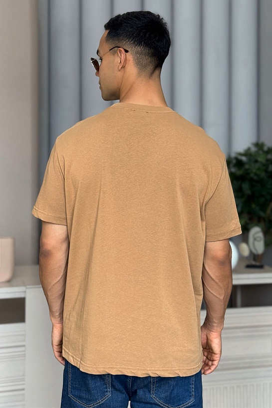 Бежевая оверсайз футболка Burberry Letter Graphic