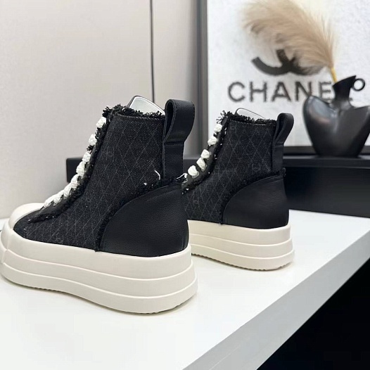 Женские кеды Chanel premium - Black   