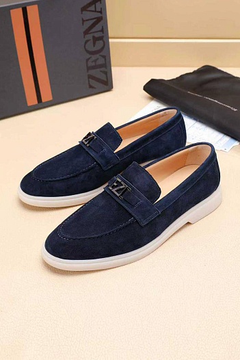 Мужские замшевые лоферы Ermenegildo Zegna   